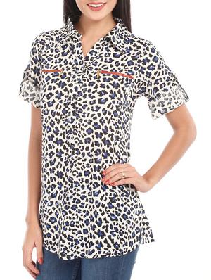 Animal Print Rayon Shirt - 1077989 - Standard Image - 2