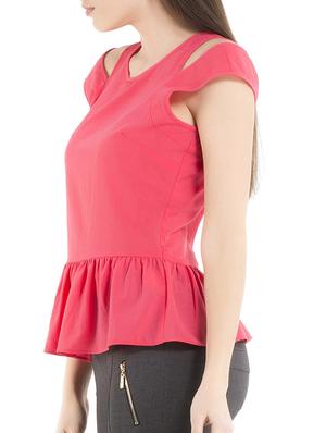 pink crepe top - 10803370 - Standard Image - 2