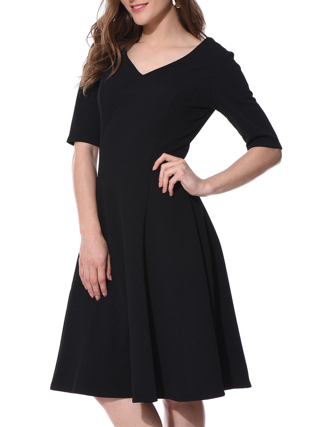 v-neck a-line dress - 10805980 - Zoom Image - 2