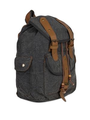 Grey canvas backpack - 1080812 - Standard Image - 5