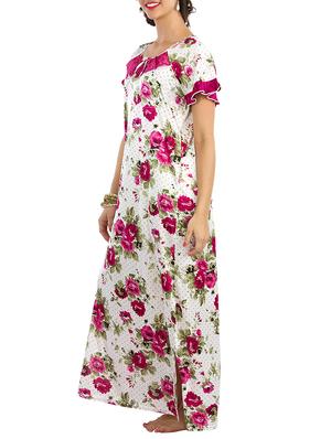 pink satin sleepshirts & nighty - 10809808 - Standard Image - 2