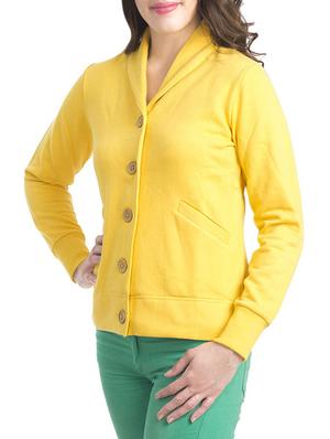 yellow cotton fleece jacket - 1081358 - Standard Image - 2