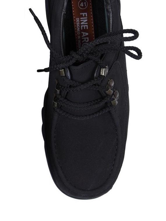 black leatherette casual shoes - 10815412 - Zoom Image - 5