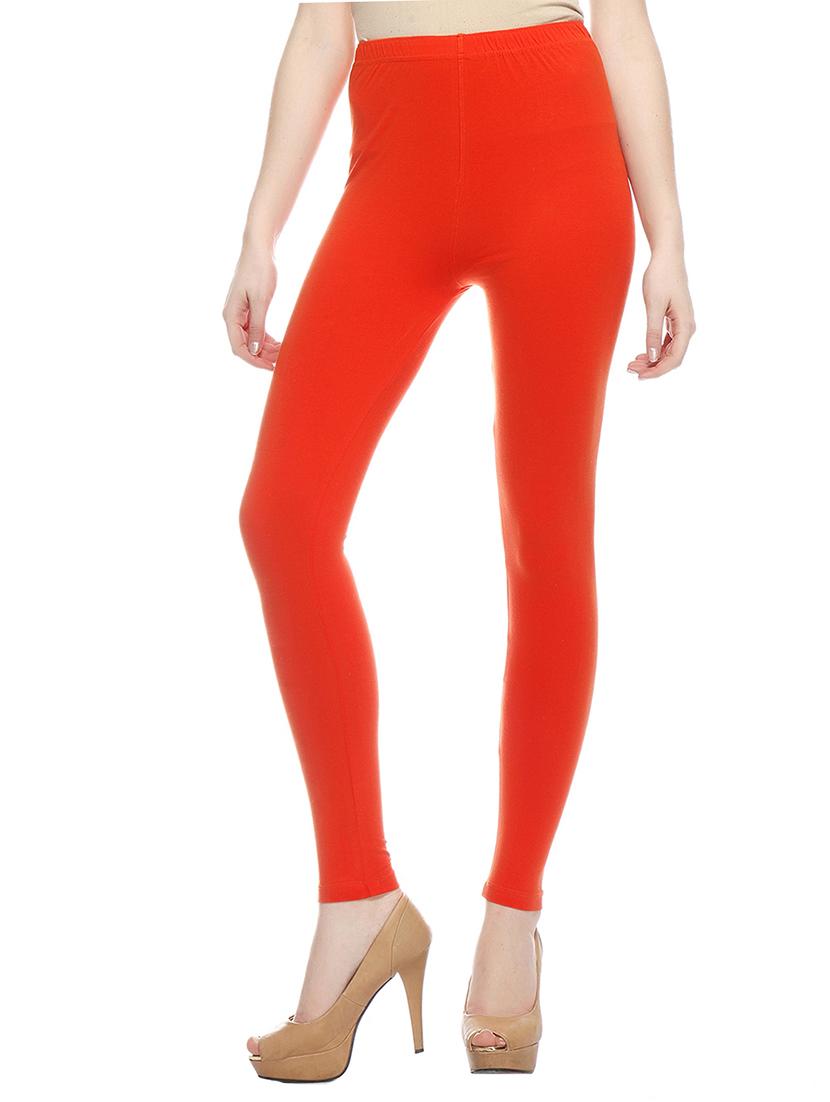 orange cotton leggings