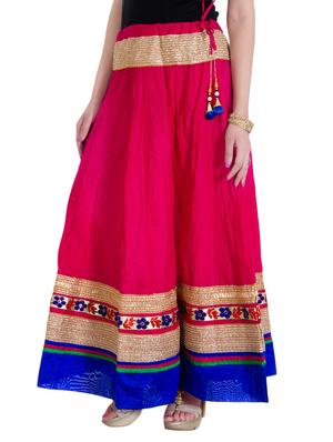 pink cotton aline skirts - 10826013 - Standard Image - 2