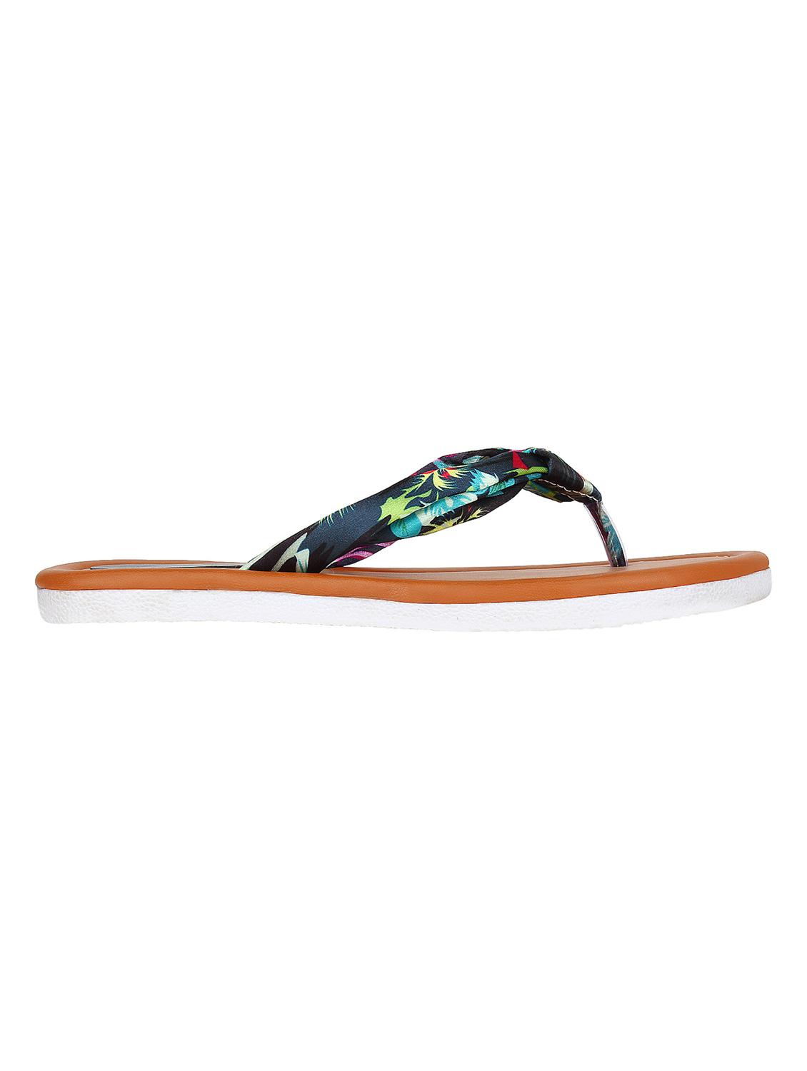 black leatherette slip on sandal - 10842631 - Zoom Image - 2