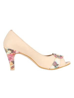 cream leatherette closed back sandals - 10842642 - Standard Image - 2