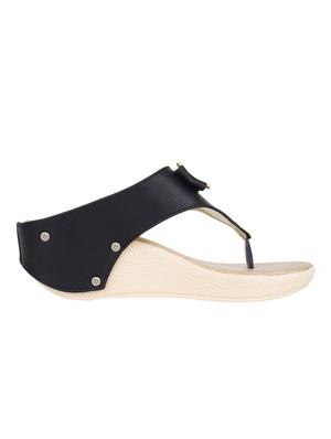 black leathrette wedge - 10842674 - Standard Image - 2