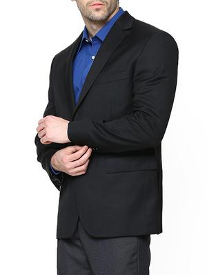 black cotton formal blazer - 10847070 - Standard Image - 2