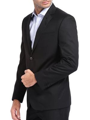 black cotton formal blazer - 10847072 - Standard Image - 2