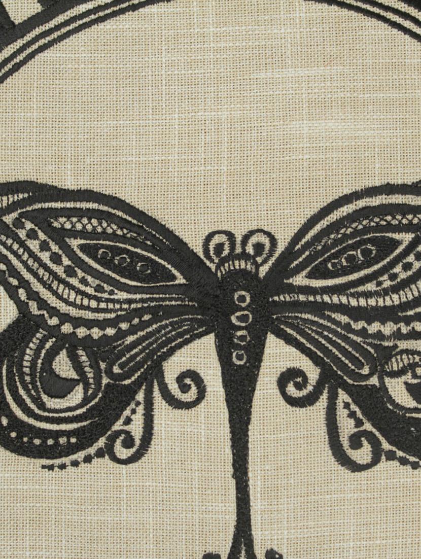 beige & brown dragonfly cushion cover - 10857327 - Zoom Image - 5