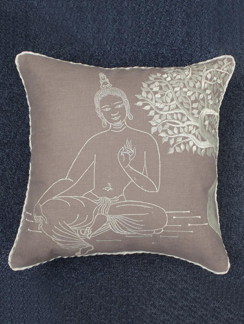 grey & silver buddha cushion cover - 10857344 - Zoom Image - 2