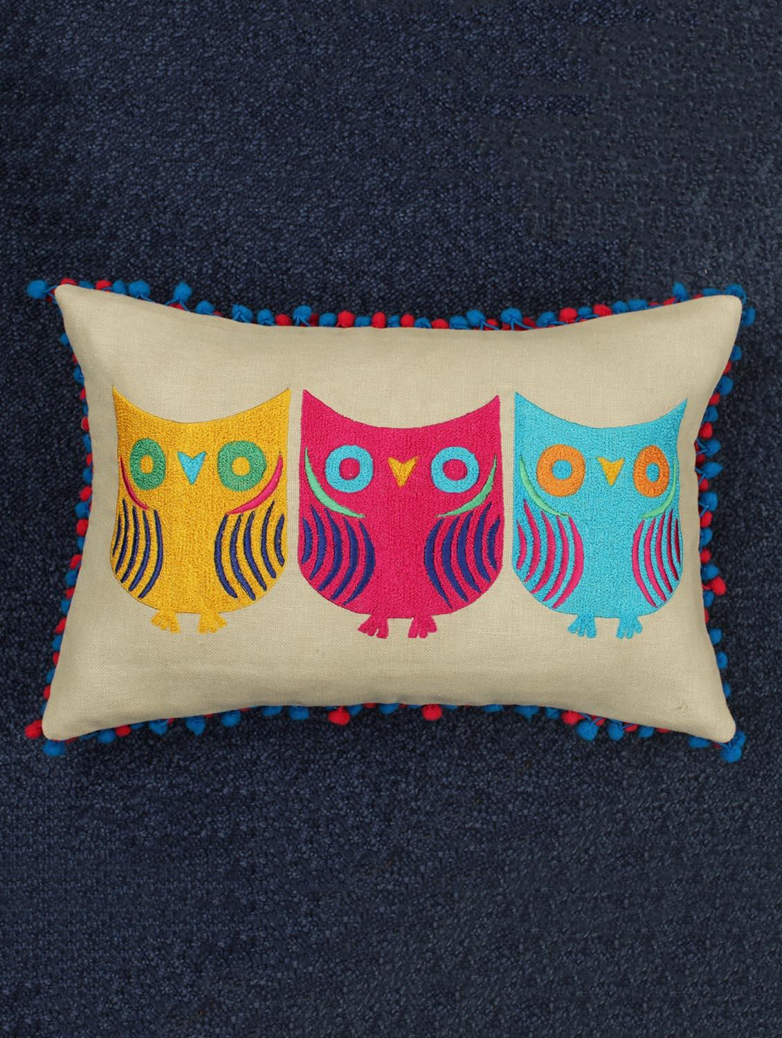 colorful owl cushion cover - 10857365 - Zoom Image - 2