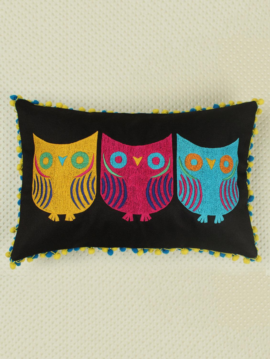 colorful owl cushion cover - 10857368 - Zoom Image - 2