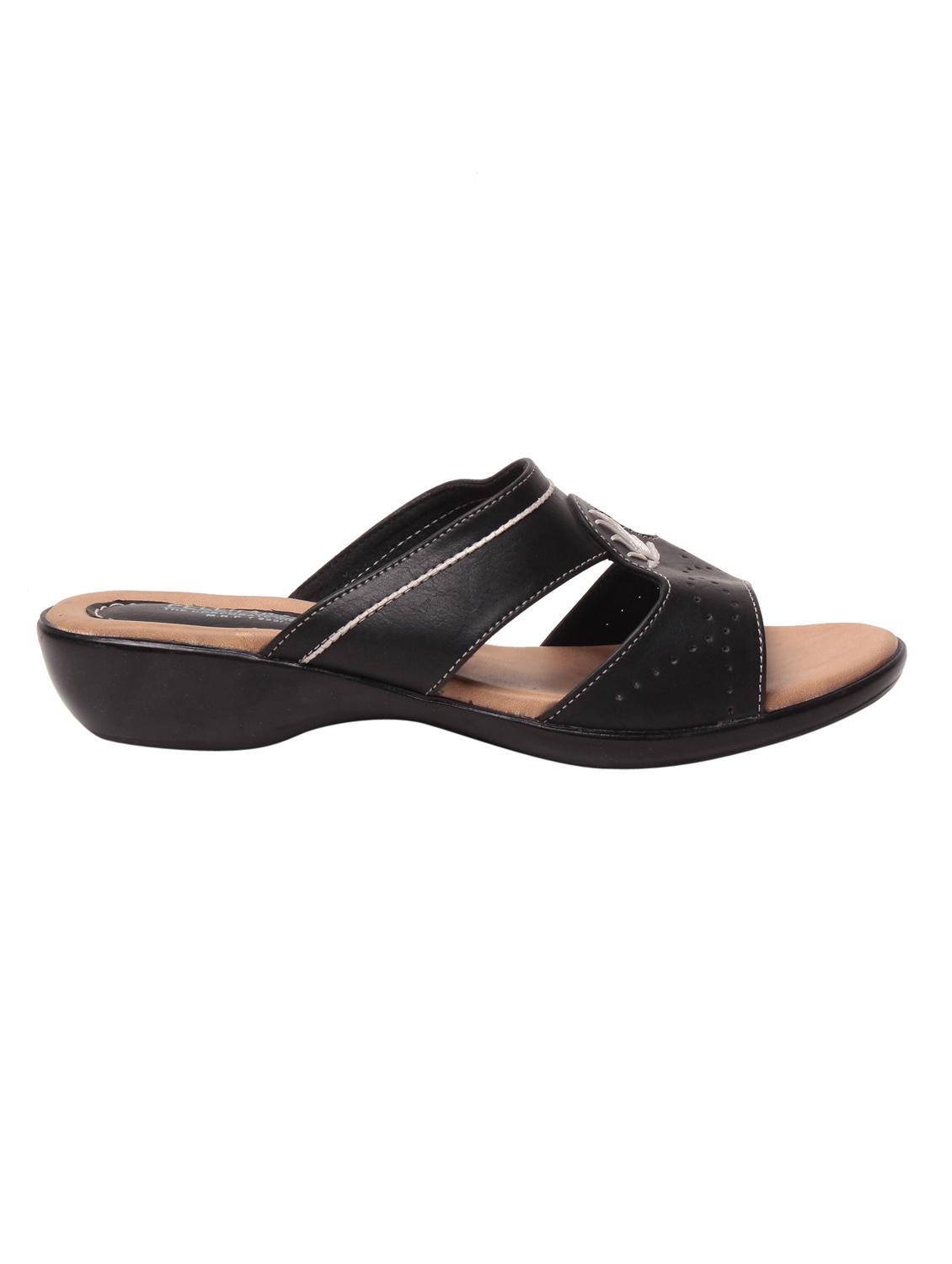 black leatherette sandal - 10859240 - Zoom Image - 2