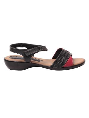 black leatherette sandals - 10859242 - Standard Image - 2