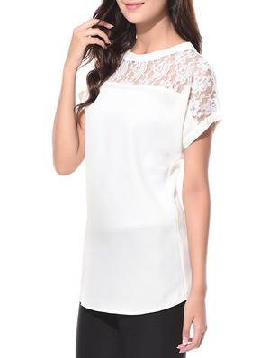 solid white lace top - 10882562 - Standard Image - 2