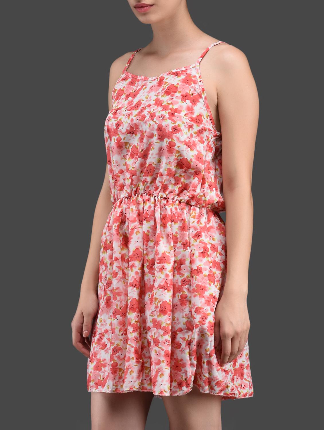orange floral print blouson dress - 1089843 - Zoom Image - 2