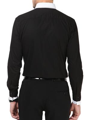 black cotton casual shirt - 10899306 - Standard Image - 2