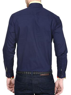 blue cotton casual shirt - 10899326 - Standard Image - 2