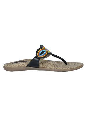 black leatherette sandal - 10906912 - Standard Image - 2
