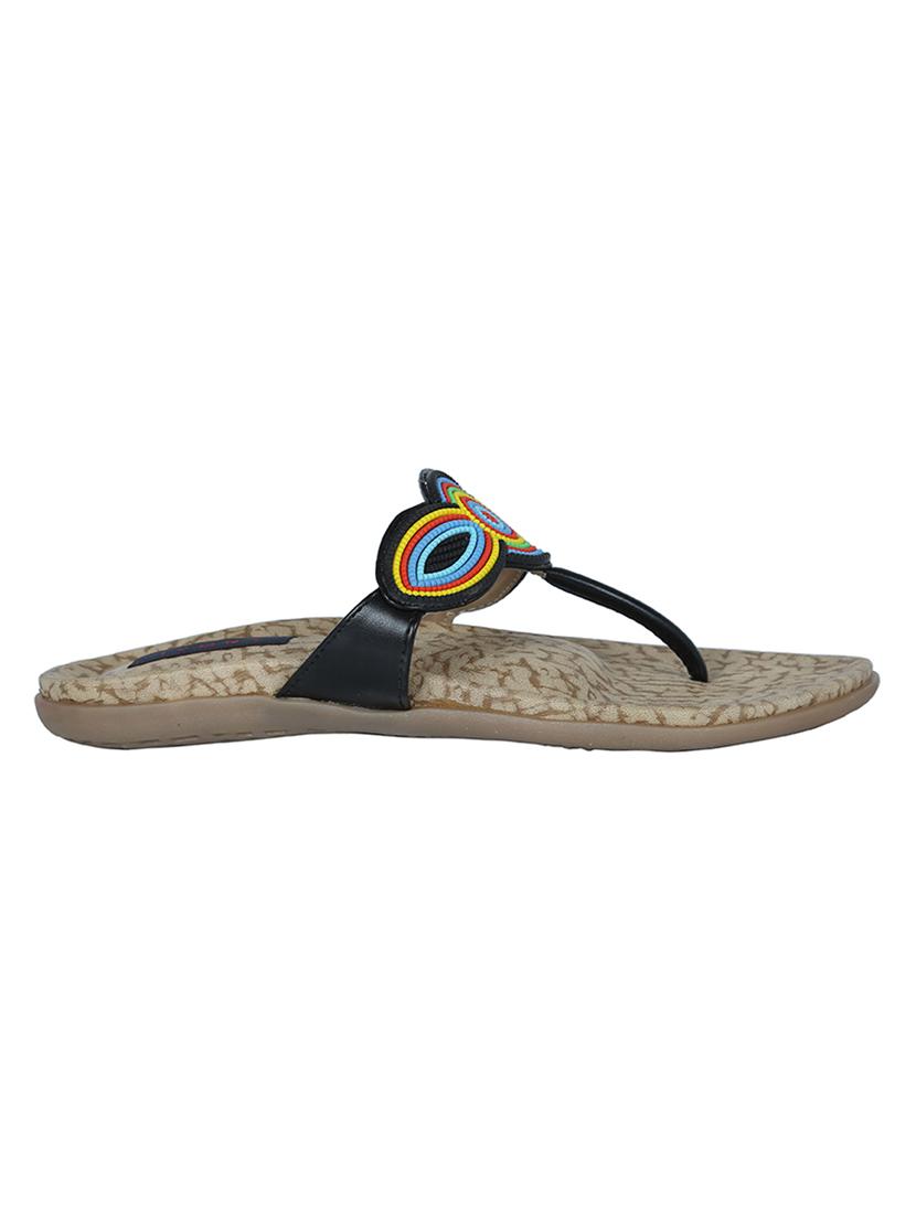 black leatherette sandal - 10906912 - Zoom Image - 2
