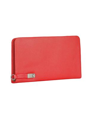 red faux leather clutch - 10911369 - Standard Image - 5