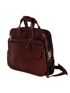 brown leather laptop bag - 10912952 - Standard Image - 5