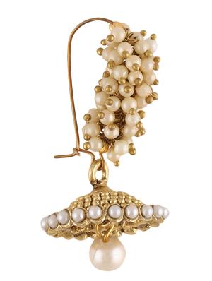 pearls cluster embellished jhumki earrings - 1092156 - Standard Image - 2
