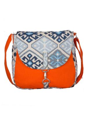 multi colored canvas printed sling bag - 10934952 - Standard Image - 2