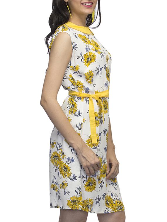 peter pan neck floral sheath dress - 10935180 - Zoom Image - 2