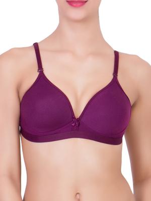 maroon,orange,dark purple cotton bra - 10937817 - Standard Image - 2