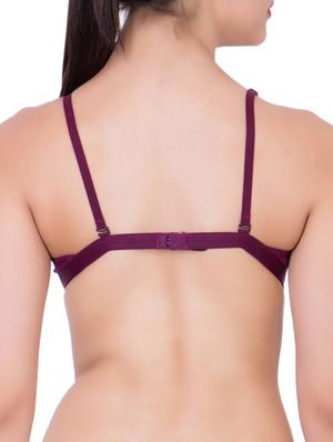 maroon,orange,dark purple cotton bra - 10937817 - Standard Image - 11