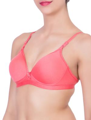 maroon,orange,dark purple cotton bra - 10937817 - Standard Image - 14