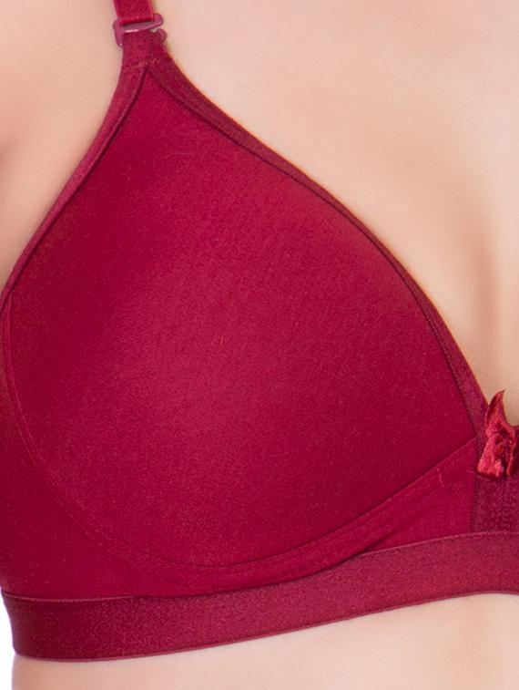 maroon,orange,dark purple cotton bra - 10937817 - Zoom Image - 8