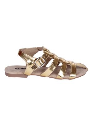 golden faux leather sandals - 10986481 - Standard Image - 2