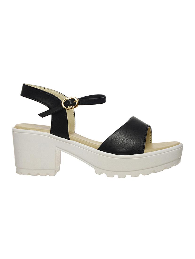 black faux leather sandal - 11004771 - Zoom Image - 2
