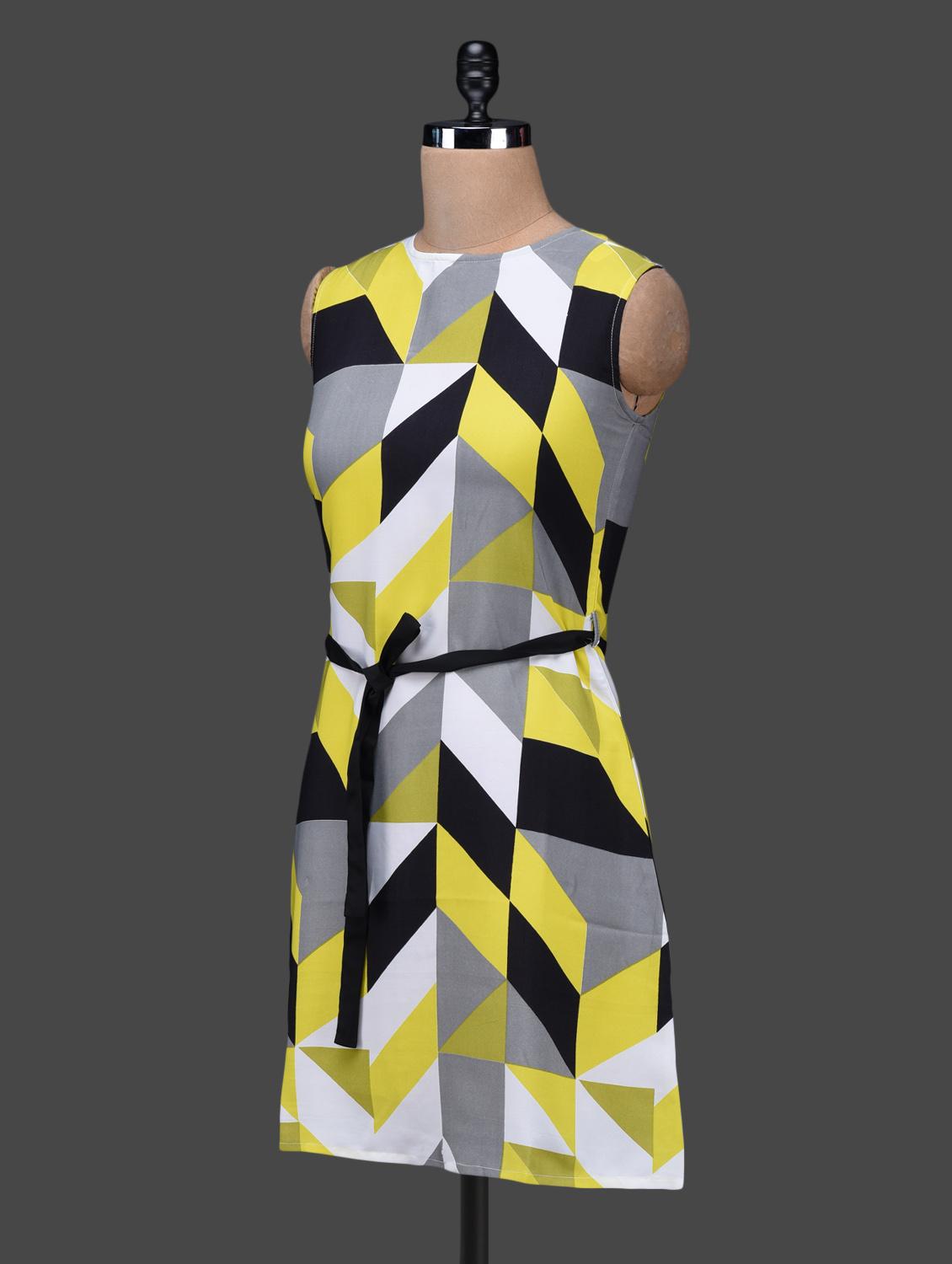 sleeveless geometric print dress - 1100927 - Zoom Image - 2