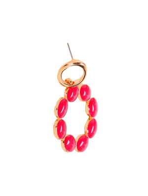pink metal earring - 11017953 - Standard Image - 2