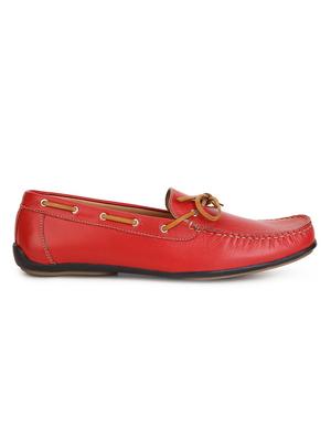 red leatherette slip on loafer - 11044645 - Standard Image - 2