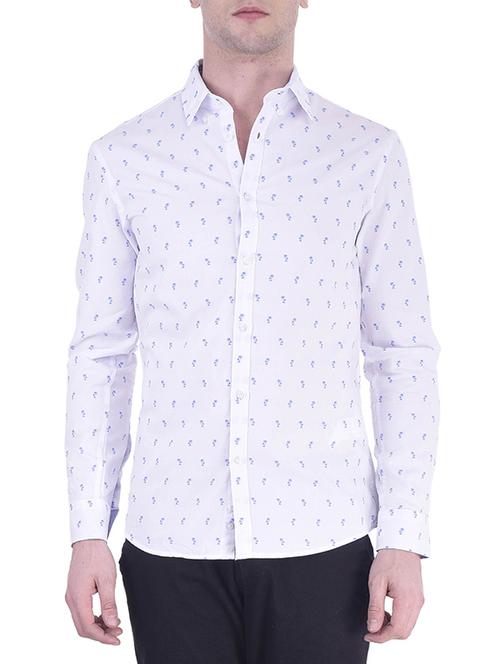 white cotton casual shirt - 11052989 - Standard Image - 1
