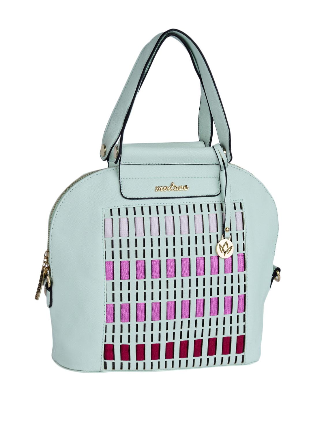 Multi Colour Blocks Leatherette Handbag - Mod'acc - 1106725