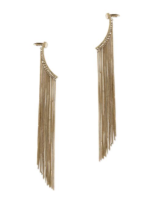 golden hanging chain earrings - 1107241 - Standard Image - 1