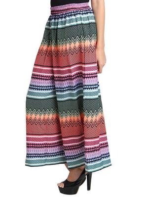 multi colored crepe palazzos - 11080132 - Standard Image - 2