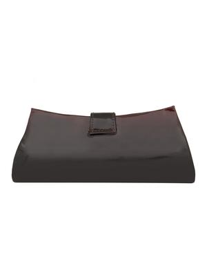 brown leatherette clutch - 11100183 - Standard Image - 2