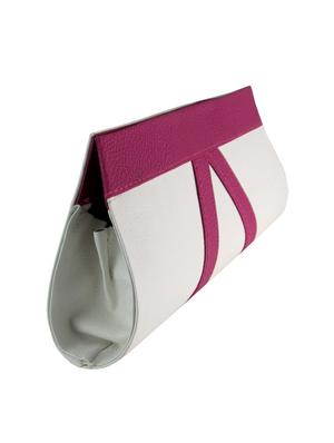 white leatherette clutch - 11100184 - Standard Image - 5