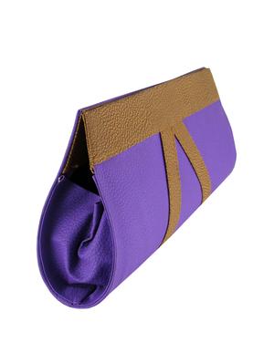 purple leatherette clutch - 11100187 - Standard Image - 5