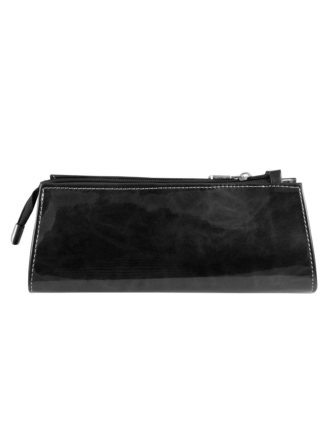 black leatherette clutch - 11100191 - Zoom Image - 2
