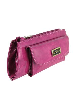 pink leatherette clutch - 11100193 - Standard Image - 5