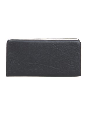 black leatherette clutch - 11100413 - Standard Image - 2